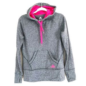Adidas climawarm gray/hot pink hoodie